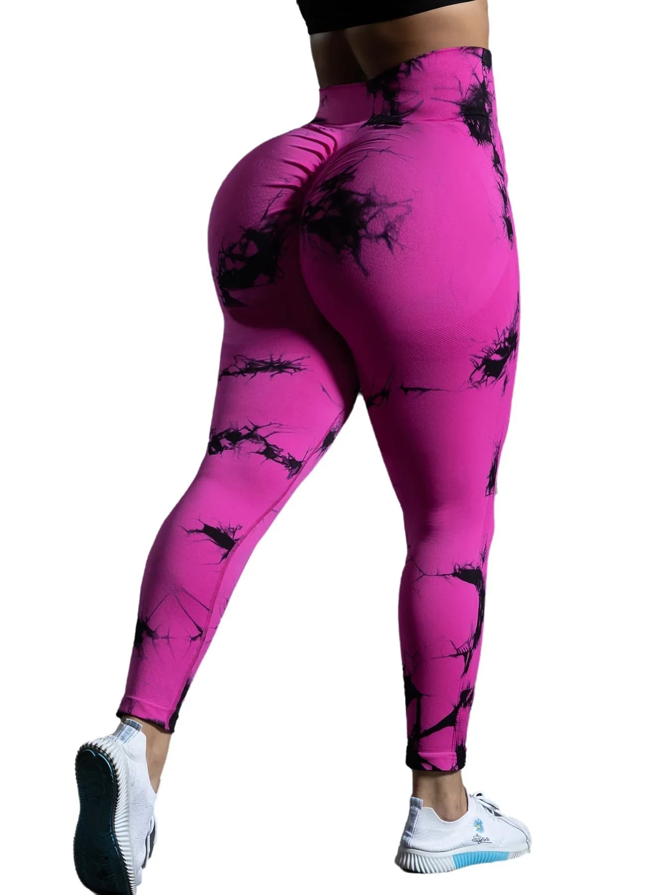 Tights Women Tie Dye Leggings High Waist Lifts Butt Tummy Control Push Up Seamless Yoga pants Ladies Workout Gym Clothing