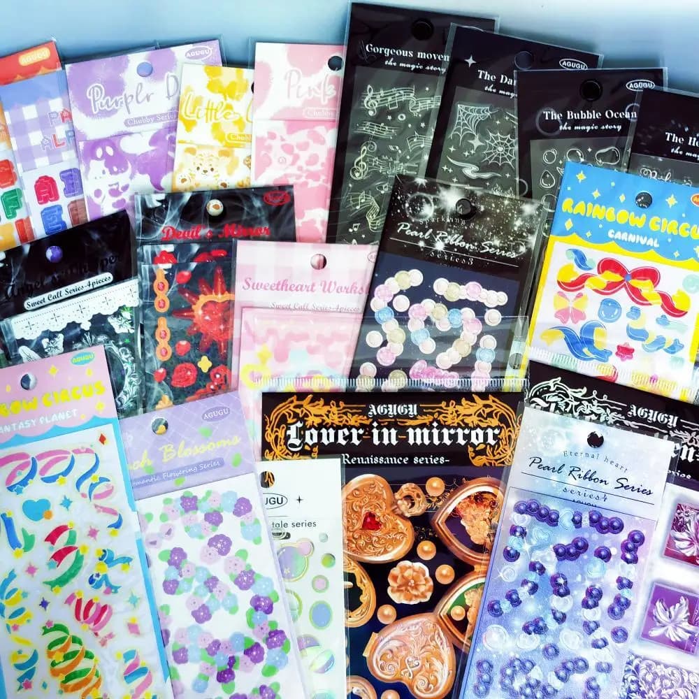 KPop Stickers Galore: The Ultimate Collection of Cute Aesthetic & Sparkly Korean Stickers for Toploader Deco Journaling & More