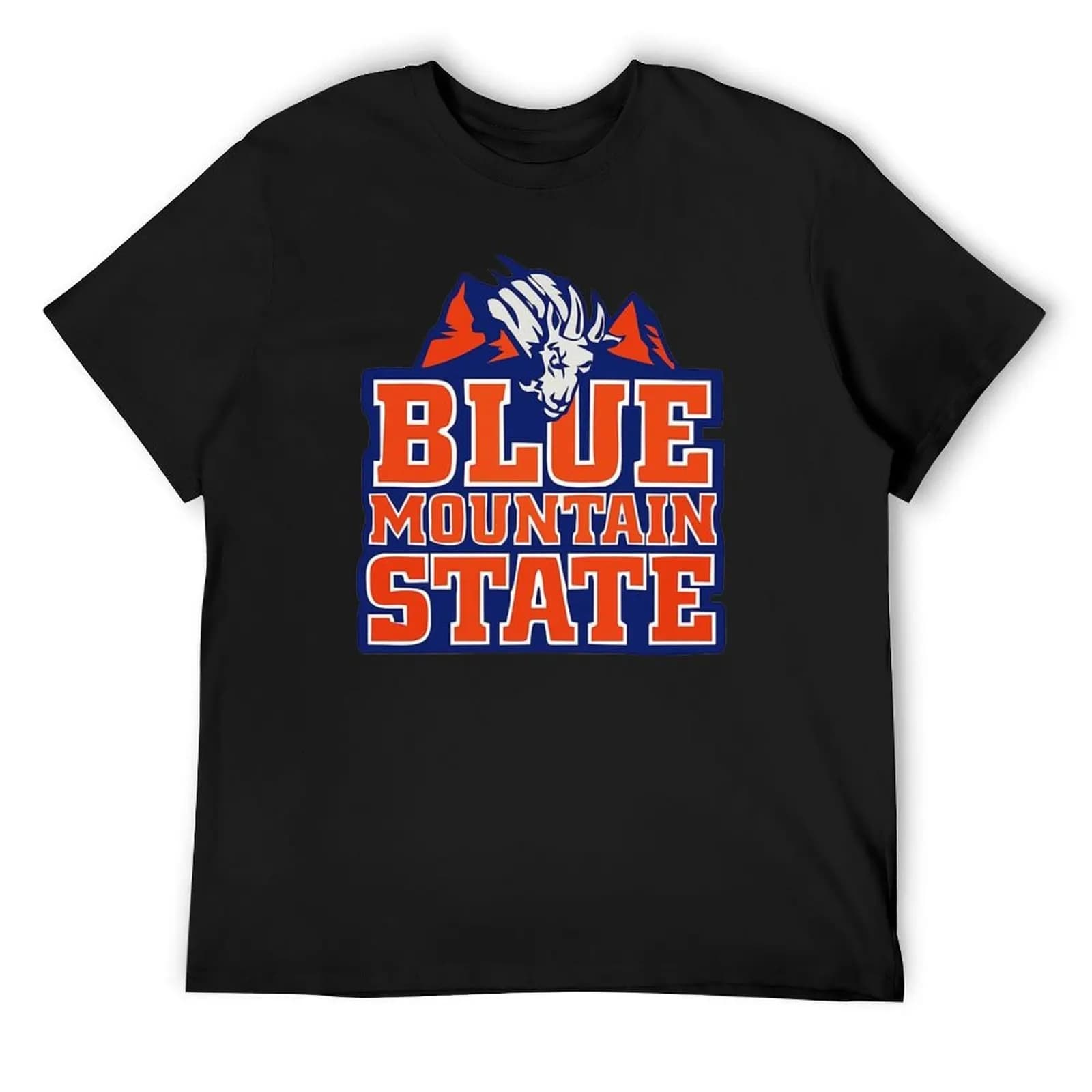 Retro Blue Mountain State Mountain T-Shirt cotton graphic tees tees cotton t shirt men
