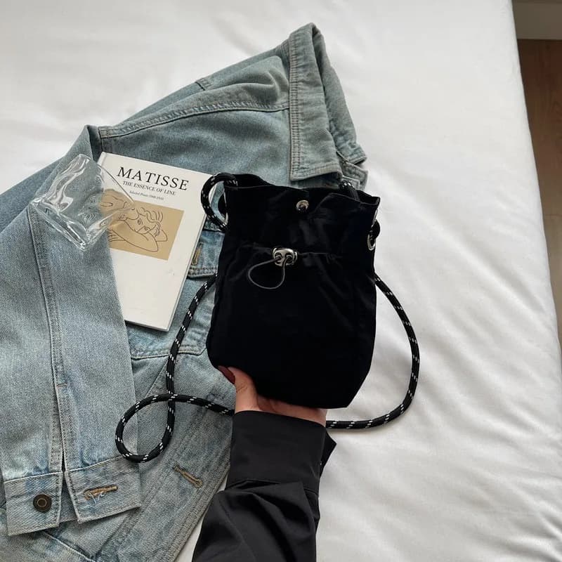 Nylon Crossbody Bag Soft Mini Phone Wallet Multifunctional Square Shoulder Bag Crossbody Purse Canvas Purse Messenger Bag