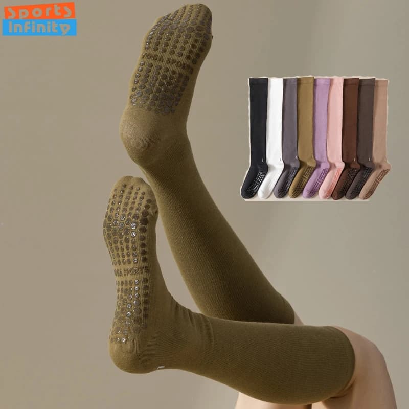 Women Compression Socks Stockings Professional Pilates Socks Cotton Silicone Anti-slip Yoga Socks Floor Gym Fitness Sports Sock
