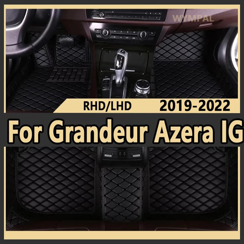 Car Mats For Hyundai Grandeur Azera IG 2019~2022 Anti-dirt Pad Carpets Leather Floor Mat Rugs Pad Interior Parts Car Accessories