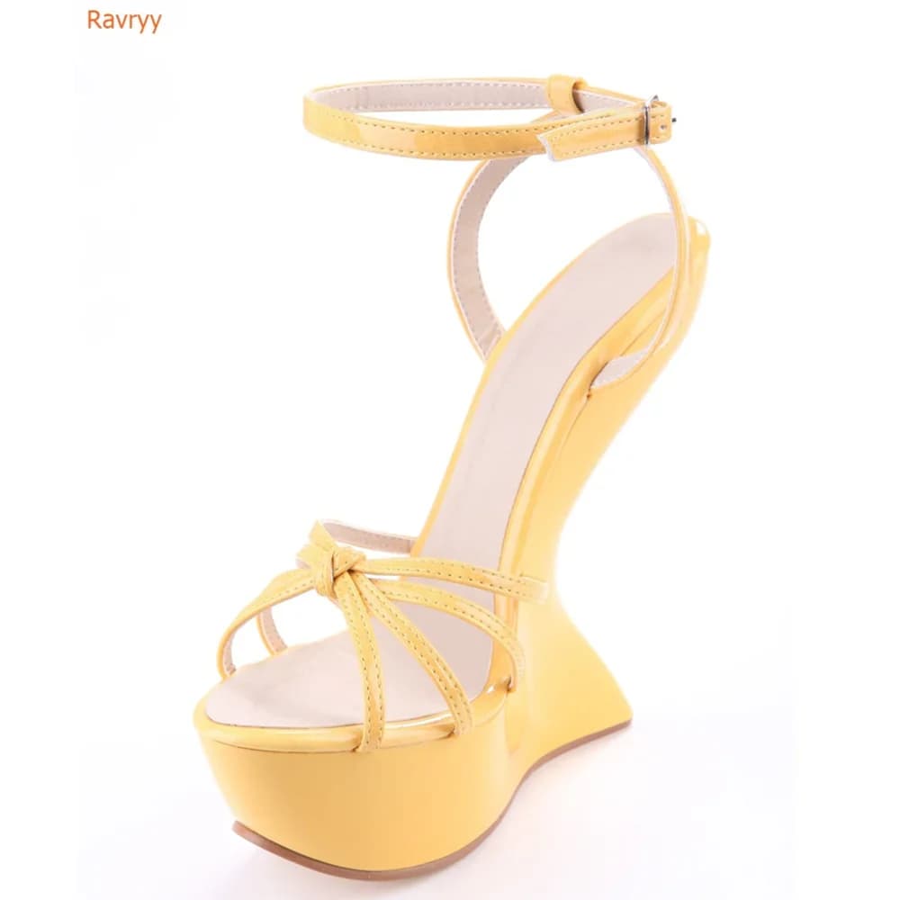 Strange Style Platform Sandals Ankle Buckle Women Summer Sandals Sexy Hoof Heel Strap Open Toe Shoes High Quality