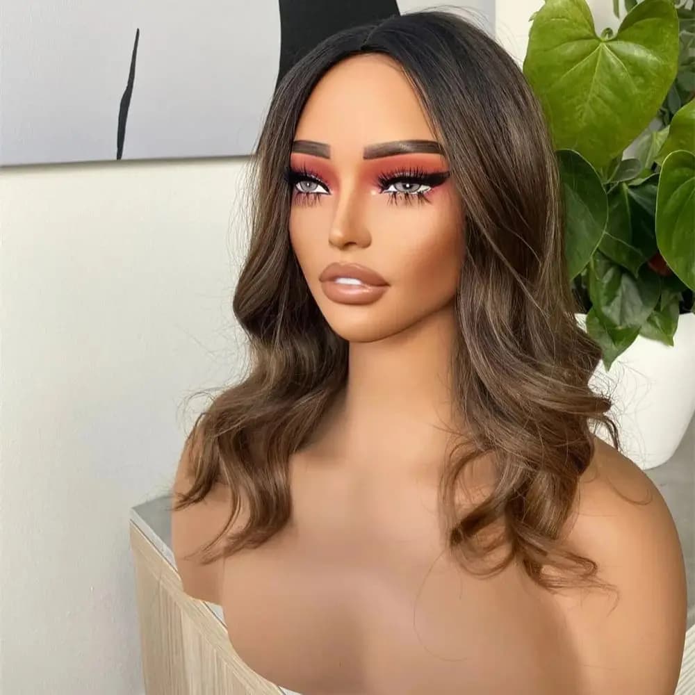 Soft Long Ombre Blond Glueless 22inch Body Wave 5x5 Silk Base Jewish Human Hair Wig Baby Hair HD Lace European Hair Preplucked