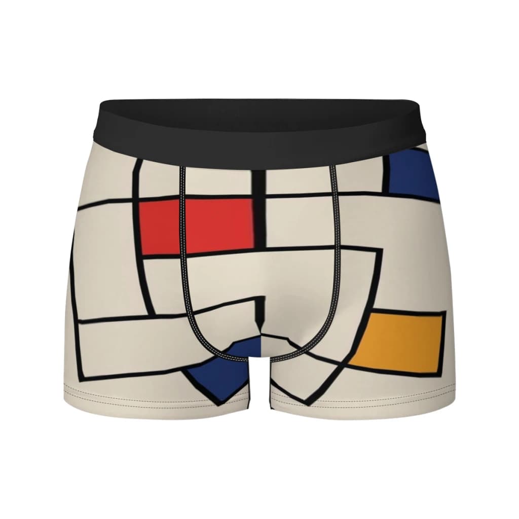 Modernist Bauhaus Geometric Milk Silk Man Underwear Boxer Men Underpants Men's Panties Boxers Shorts
