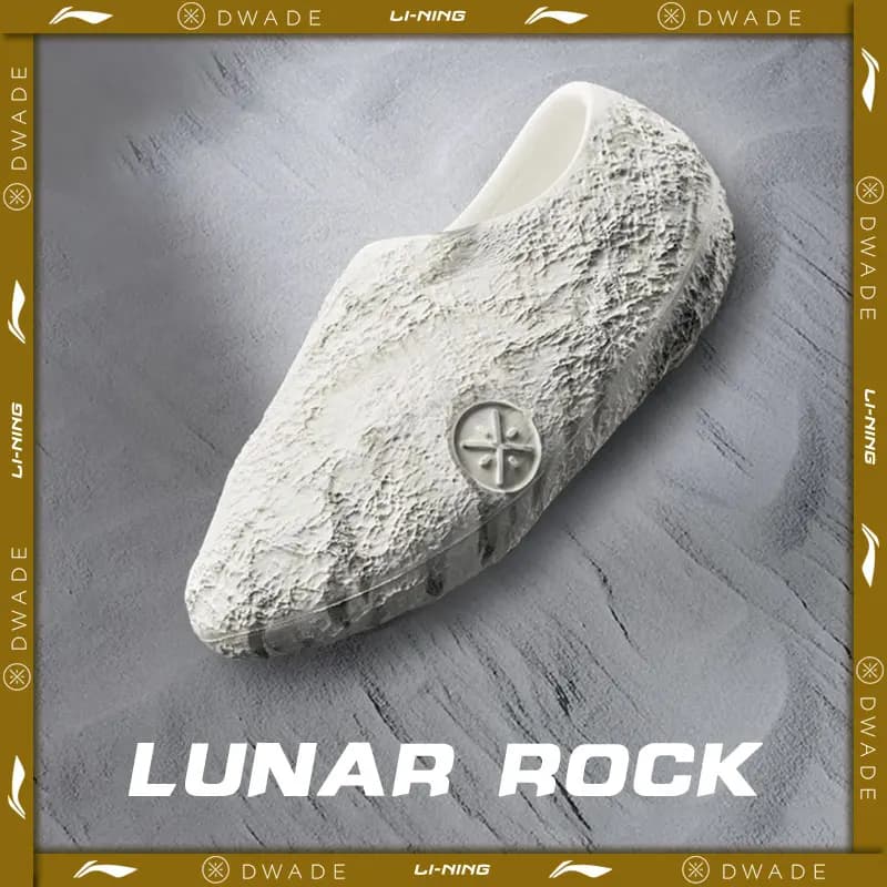 Li-Ning Men's WADE LUNAR ROCK Outdoors Slippers BOOM Rebound Comfortable Basketball Slides LiNing Lightweight Sandals ABTV009