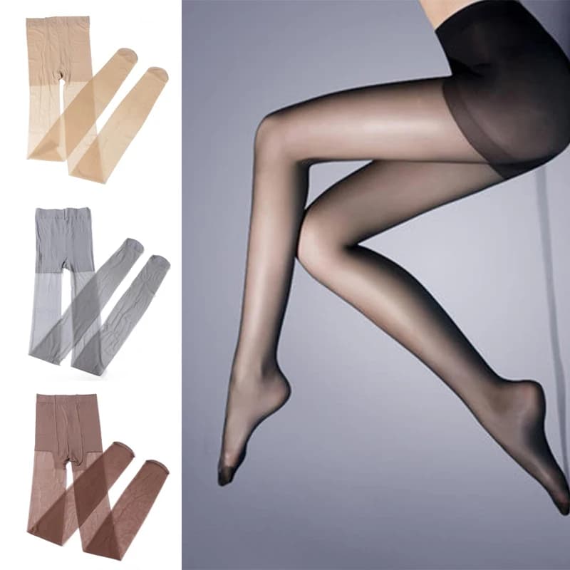 High Elastic Summer Tights Black Nude Gray Stockings Summer Sexy Women Foot Step Sheer Ultra-Thin Pantyhose Skinny Legs Tights