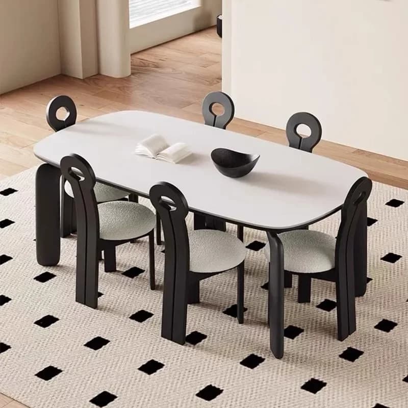 Nordic Design Dining Tables Kitchen Restaurant Luxury Wooden Dining Tables Wall Retro Mesa Comedor Home Furniture YN50DT