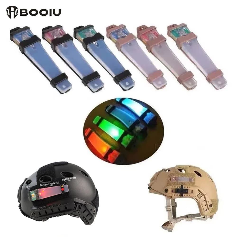 BOOIU Tactical FMA Helmet Safety Flashing Light IR Strobe Waterproof Outdoor Survival Signal Light Hiking Identification Lamp