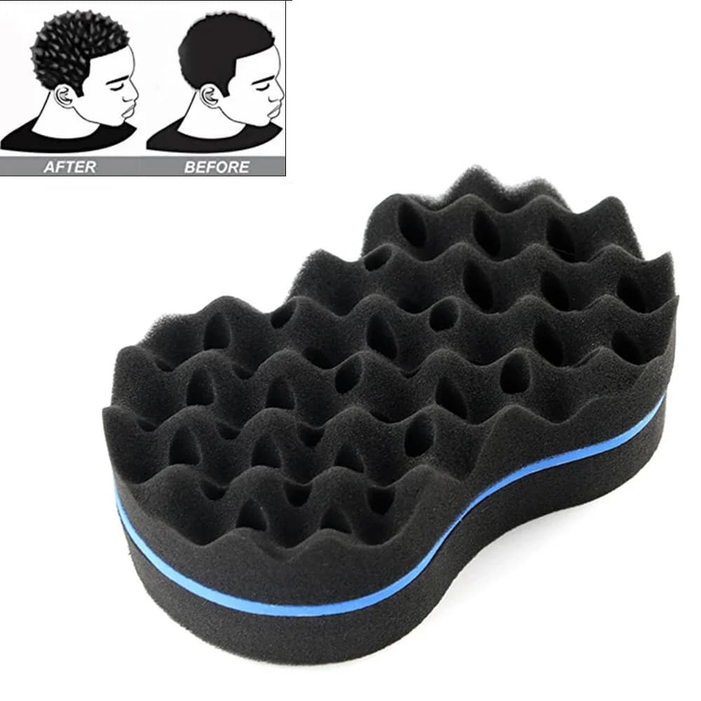 Double Sided Wave-shaped Sponge Brushes Multi-holes Side Braid Twist Hair Curl Wave Hair Sponge Brush Comb Hair Styling Tools