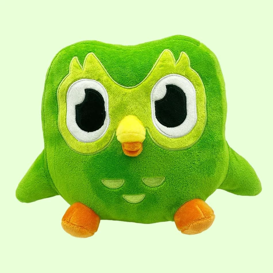 Green Duolingo Owl Plush Toy Duo Plushie Of Duo The Owl Cartoon Anime Owl Doll Soft Stuffed Animal Toy Children Birthday Gift