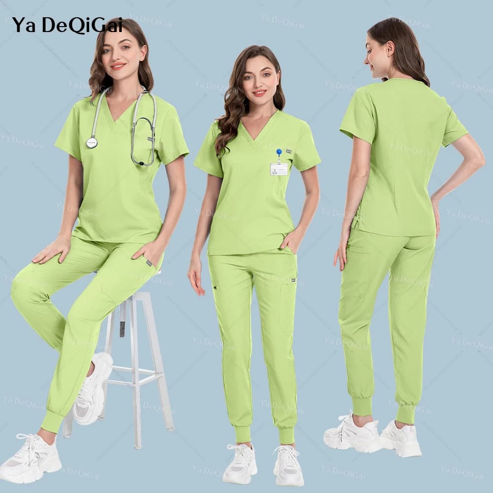 New Nurse Uniforms Women Men Casual Jogger Pants Set Pharmacy Work Clothes Medical Hospital Doctor Nursing Uniform High-end Suit