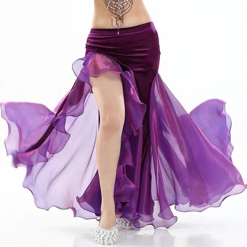 Velvet Women Belly Dance Skirt Belly Dancer's Skirt Girls Dancing Performance Wea 11 Colors Lady Dance Skirt