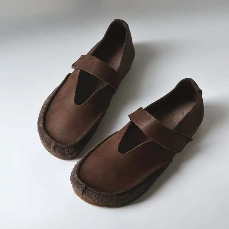 Couples cowhide soft soled casual leather shoes Men shoes Retro nostalgic outdoor Mary Jane shoes Love shoes Summer women shoes