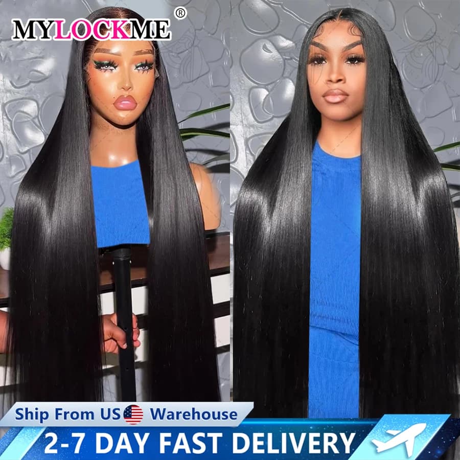 Glueless Straight Lace Wig 30In 13x4 13x6 Lace Front Wigs Pre-Cut Lace Human Hair Wigs Ready To Wear 6x4 5x5 Hd Lace Closure Wig