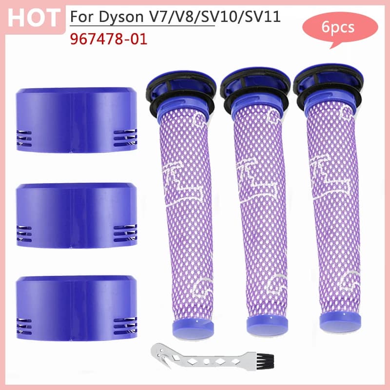 For Dyson V7 V8 SV10 SV11 Spare Parts Handhold Robot Vacuum Cleaner Front Rear Hepa Filter Home Accessories 967478-01