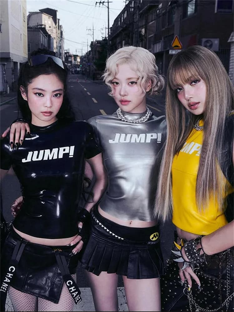 Sisterlinda Summer New Trend T-Shirts Women Letter Print Reflection Design Short Sleeve Hot Girls High Street Style Crop Tops