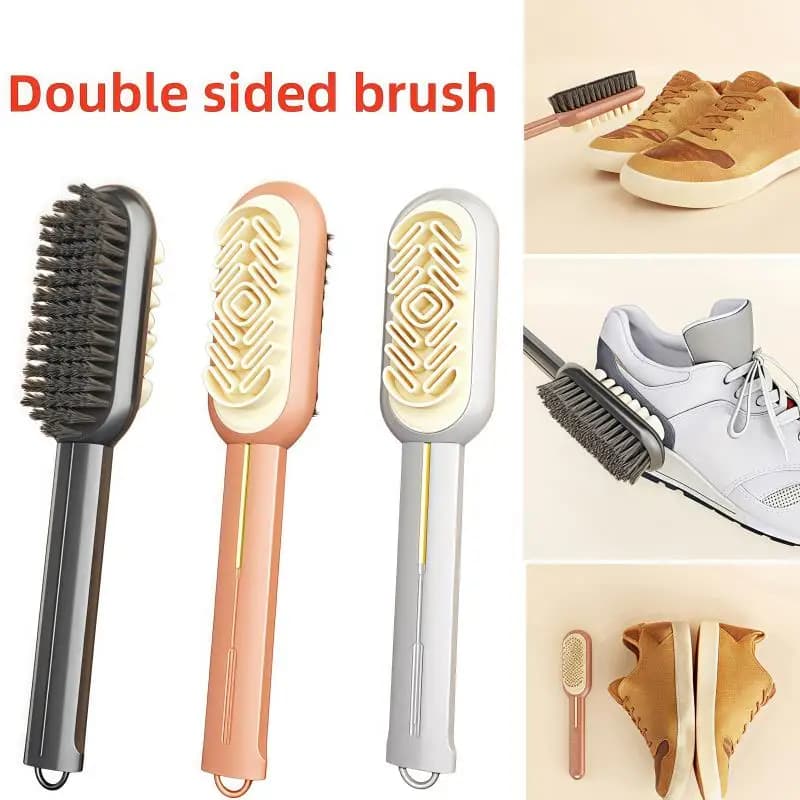 Double-sided Shoe Brush Enduring Plastic Shoe Washing Brush Suede Shoe Cleaning Brush Household Cleaning Tools Accessories