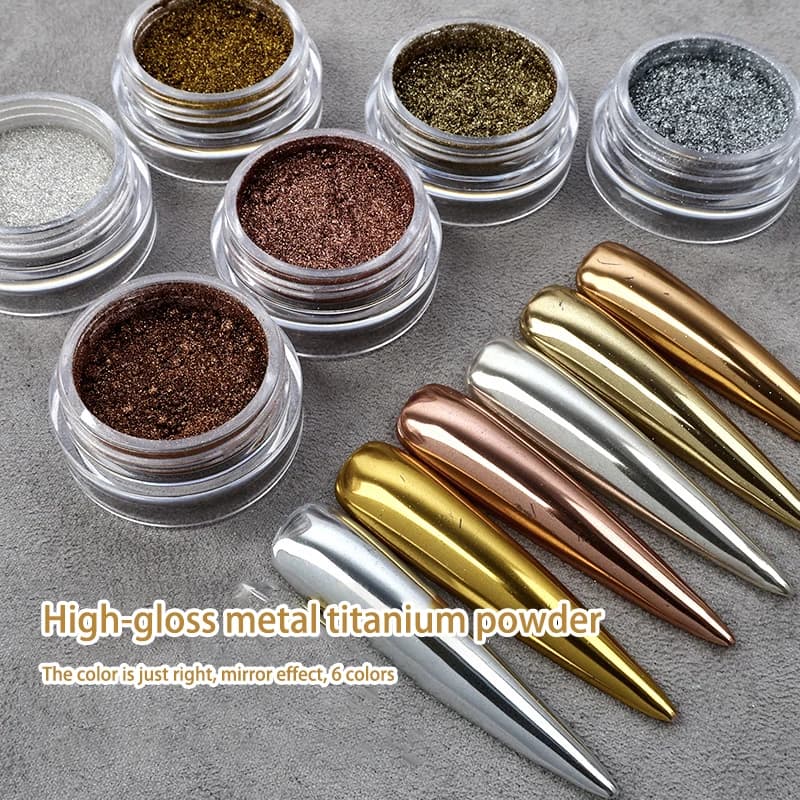 Metallic Mirror Powder Nail Art Glitter Rose Gold Champange UV Gel Polish Chrome Dust Metallic Effect Nail Painting Pigment