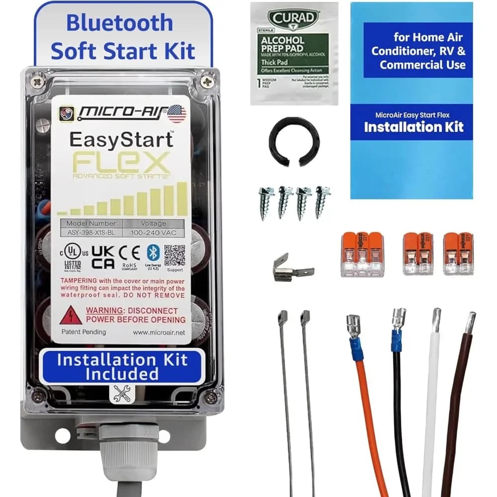 EasyStart FLEX 398 - Bluetooth Soft Start Kit for Home Air Conditioner, RV & Commercial Use, Works with Generators