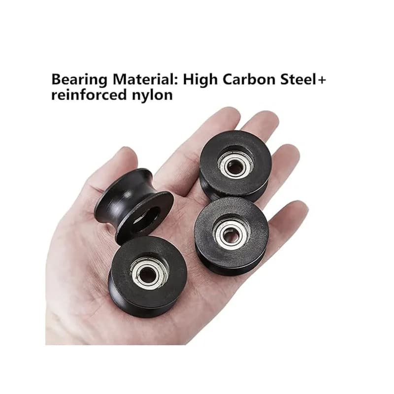 4pcs U type groove pulley nylon Guide Pulley Rolling Bearing 8x40x20mm for Driving Mechanical Equipment or Doors and Windows