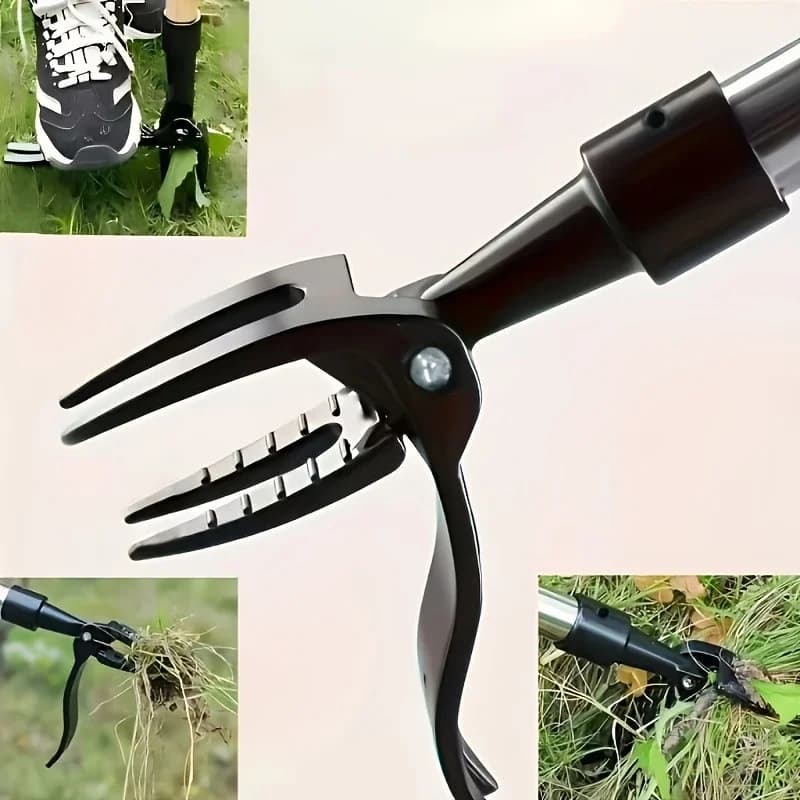 1pc 4-Claw Weed Tool Head - Professional Root Extractor for Tough Garden Weeds, Ergonomic Yard Maintenance Solution