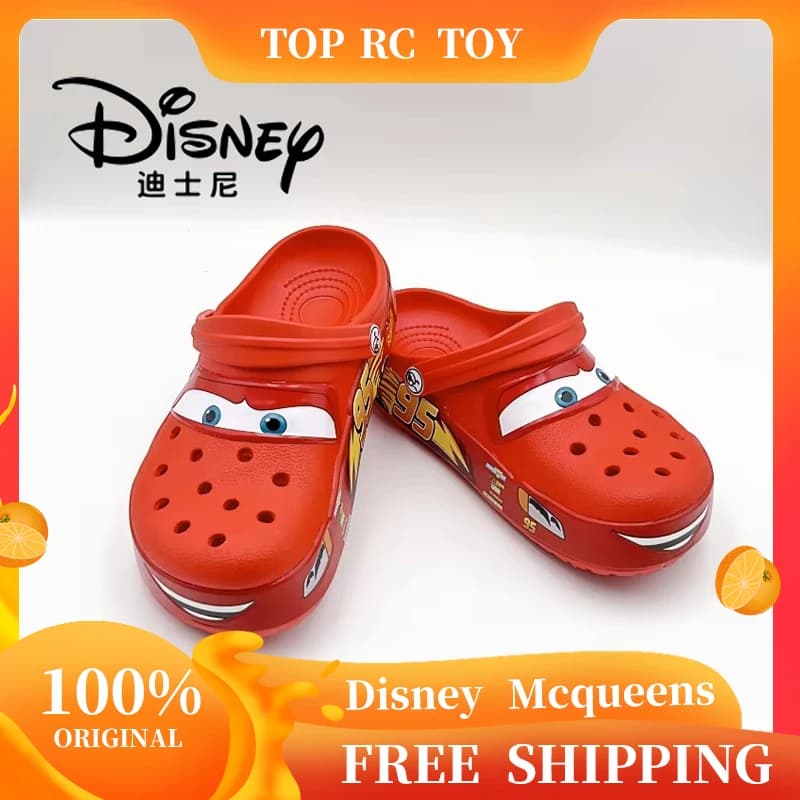 Disney Mcqueens Pixar Cartoon Solid Waterproof Slippers Outdoor Sand Sandals Casual Breathable Ankle-wrap Eva Adult Shoes Gifts