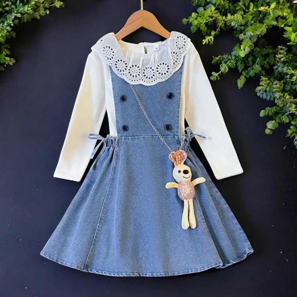 Girls Dresses Kids Clothes for Teenager Plaid Preppy School Uniform Autumn Shirt & Dress 2pcs Children Costumes 8 10 12 13 Years