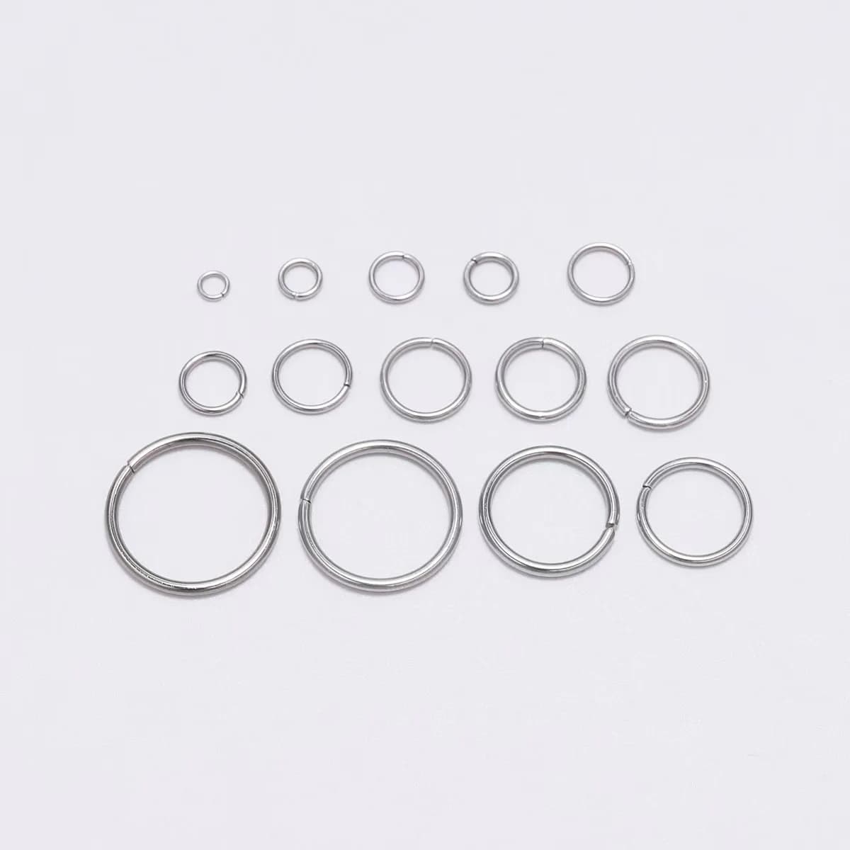 30-200Pcs 3-25mm Stainless Steel Split Ring Open Single Loops Jump Rings Connectors for DIY Jewelry Making Findings Accessories