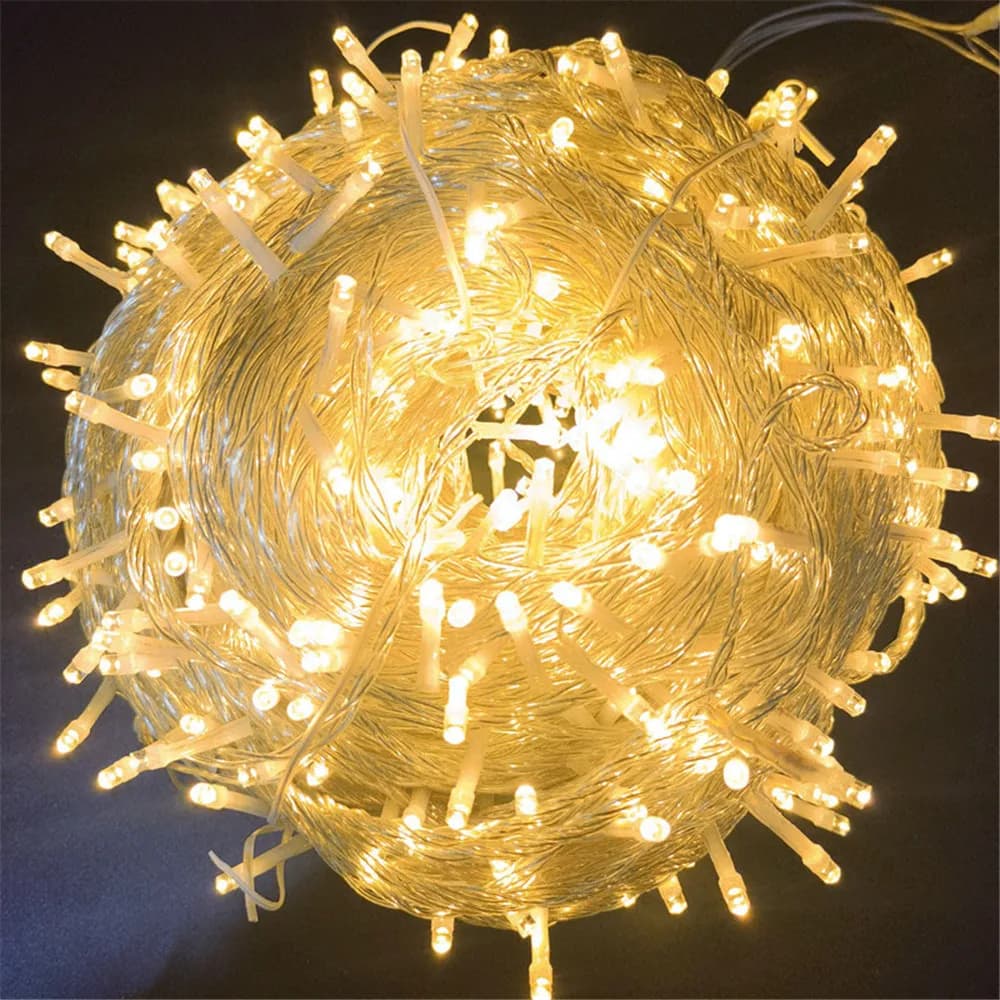 10M 20M 50M 100M Christmas Garland Lights Led String Fairy Light Festoon Lamp Outdoor Decorative Lighting for Wedding Party