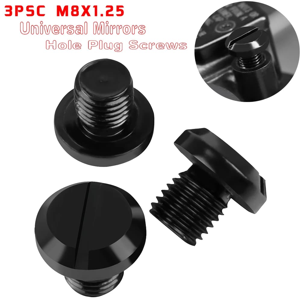 Universal CNC Rearview Mirrors Hole Plug Screws Caps Cover Bolts For Kawasaki Z400 Z650 Z750 Z800 Z900 Z1000/SX