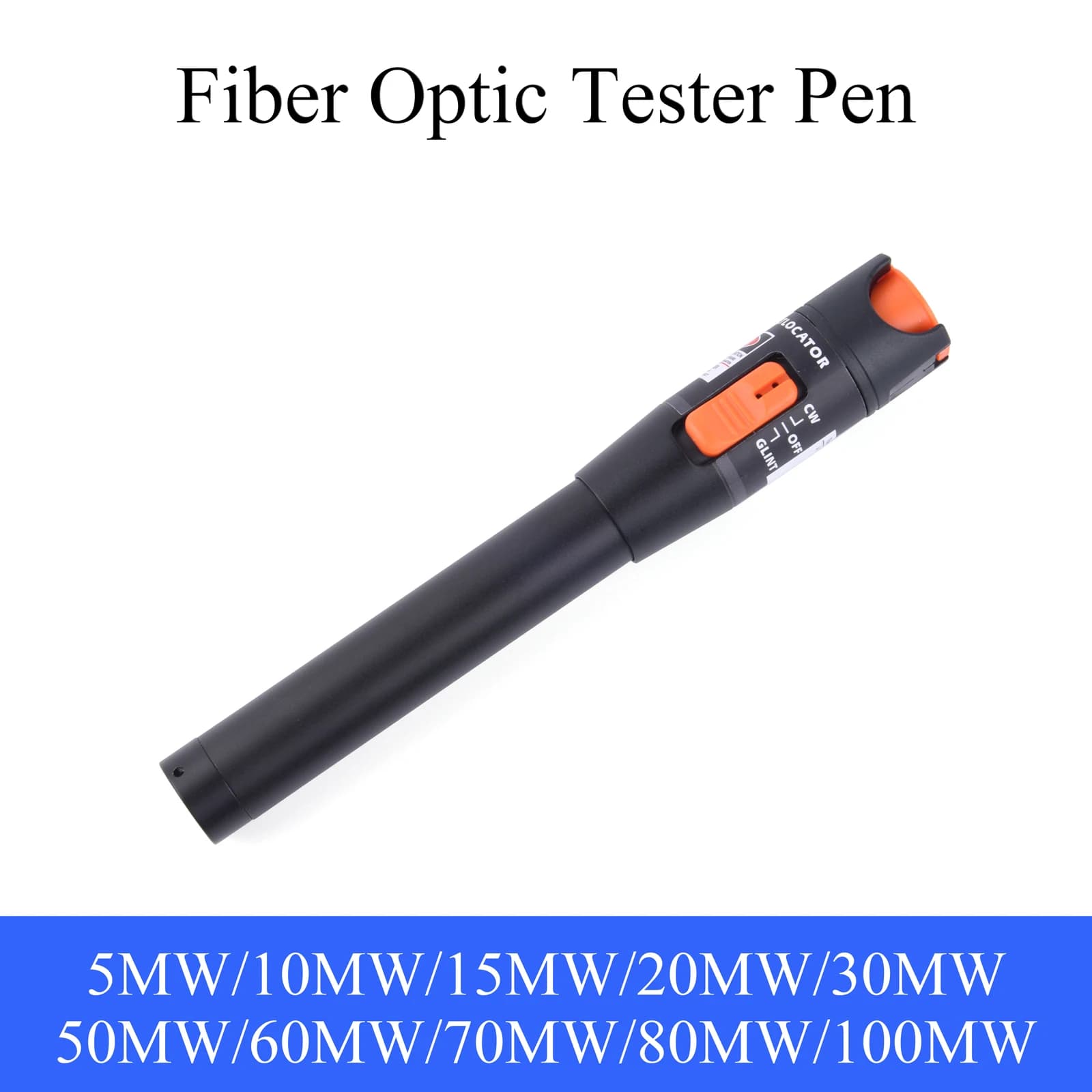 1PCS Fiber Optic Tester Tool 5/10/15/20/30/50/60/70/80/100MW FTTH Optic Pen SC/FC/ST Adjustable Red Laser Power Meter