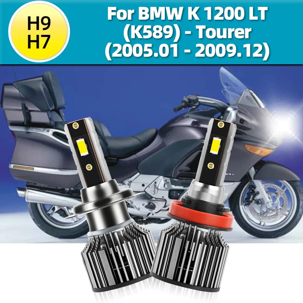 Motorcycle LED Headlight High Low Beam Bulbs Powerful 15000LM White 12V For BMW K1200LT (K589) - Tourer 2005 2006 2007 2008 2009