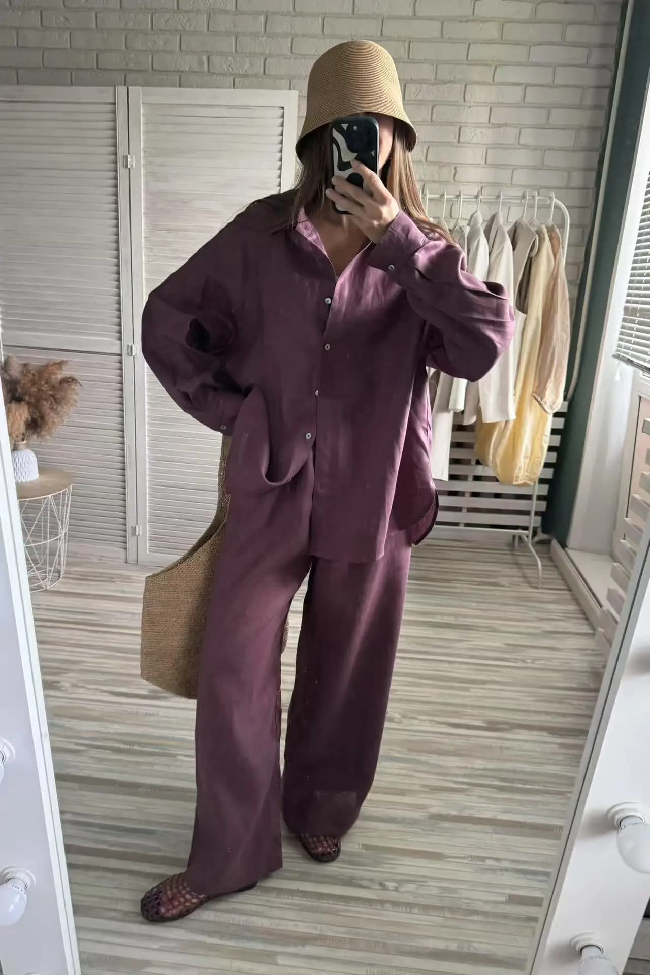 2025 Summer Women Linen Kimono Pants sets