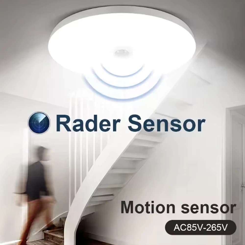 Radar Ceiling Light Motion LED Sensor Ceiling Lamp Modern Home Decor Indoor for Garage Room Hallways Aisle Ceiling Lighting 220V