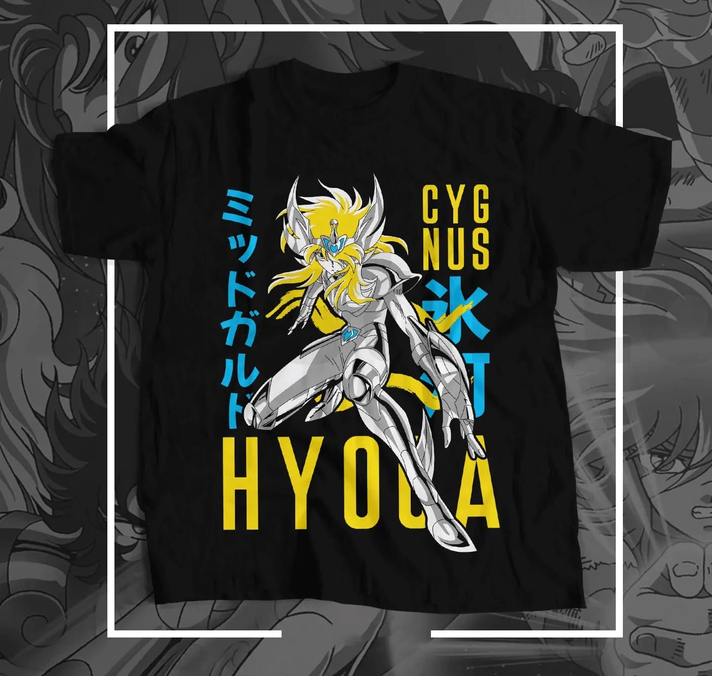 Kids/ Men /Women Anime Saint Seiya Cygnus Hyoga Knights of Zodiac Robot T-Shirt