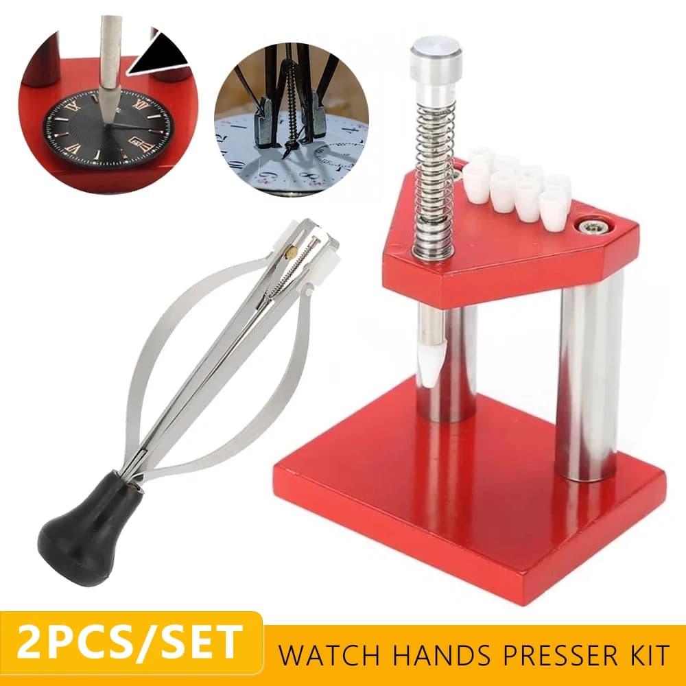 11pcs/set Watch Hand Plunger Puller Remover with Plastic Dies Set Watch Parts Needle Press Loader Watchmaker Repair Tools