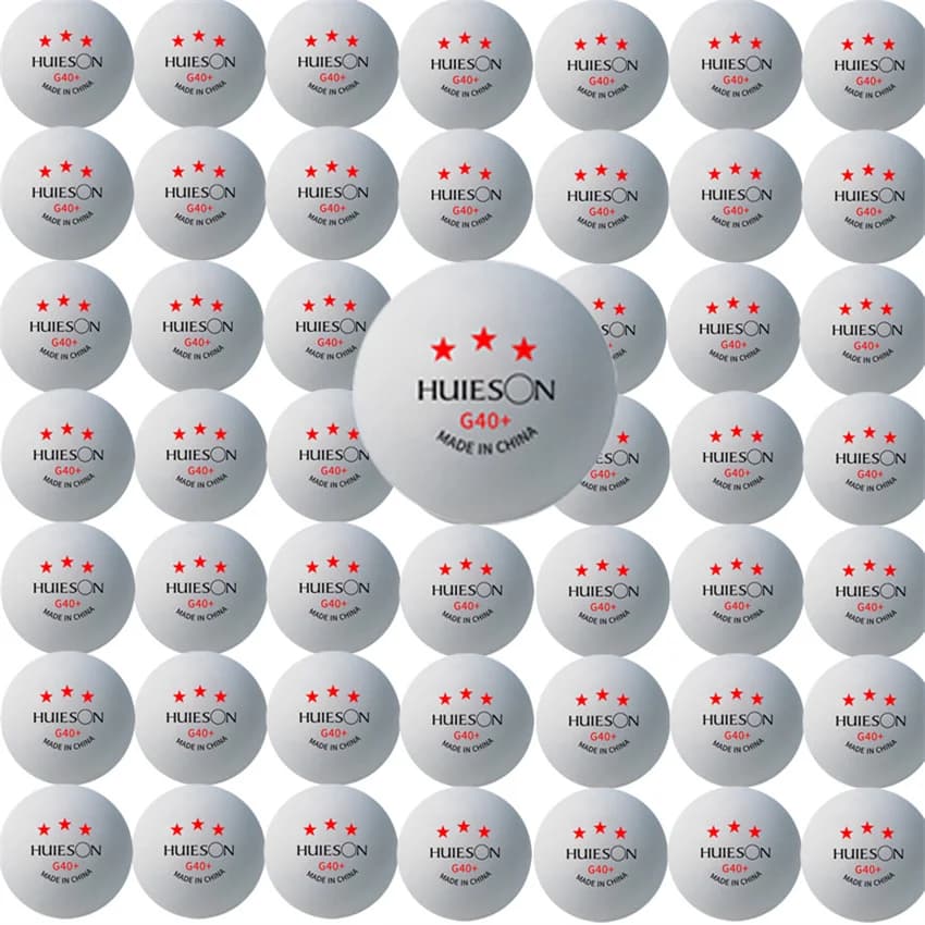 New Huieson 3 Star 20~100 PCS ABS 40+ Material Professional Table Tennis Balls TTF Table Tennis Ping Pong Balls For Competition