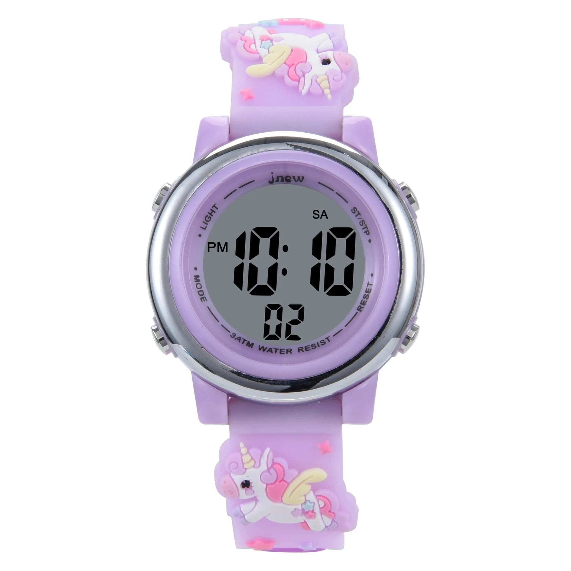 Children's Electronic Watch Cute Unicorn Colorful Night Light Female Clock Fashionable Sports Waterproof Clock Reloj CE105