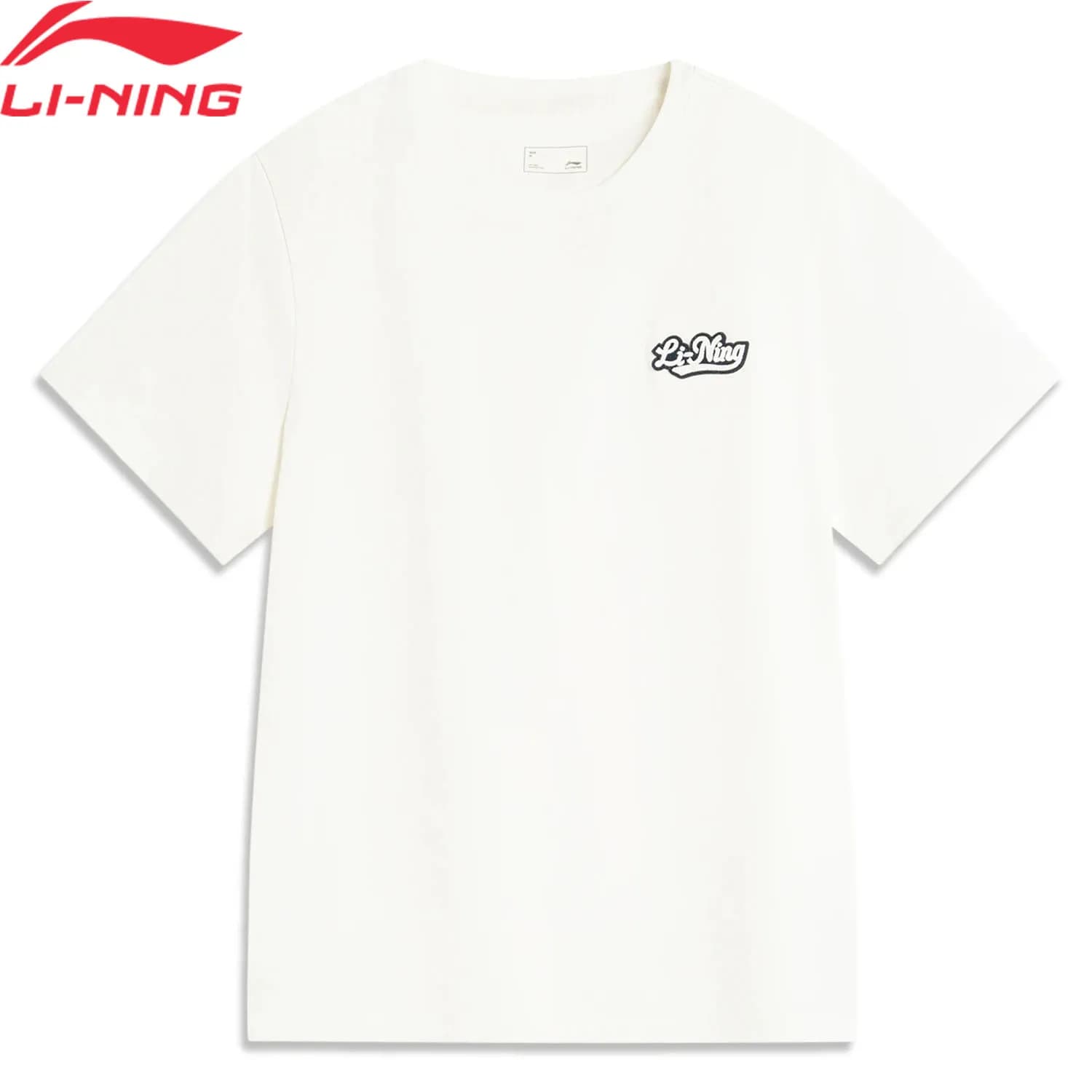Li-Ning Women Sports Style T-Shirt Cotton Regular Fit LiNing Short Sleeve Tee Tops AHSU530