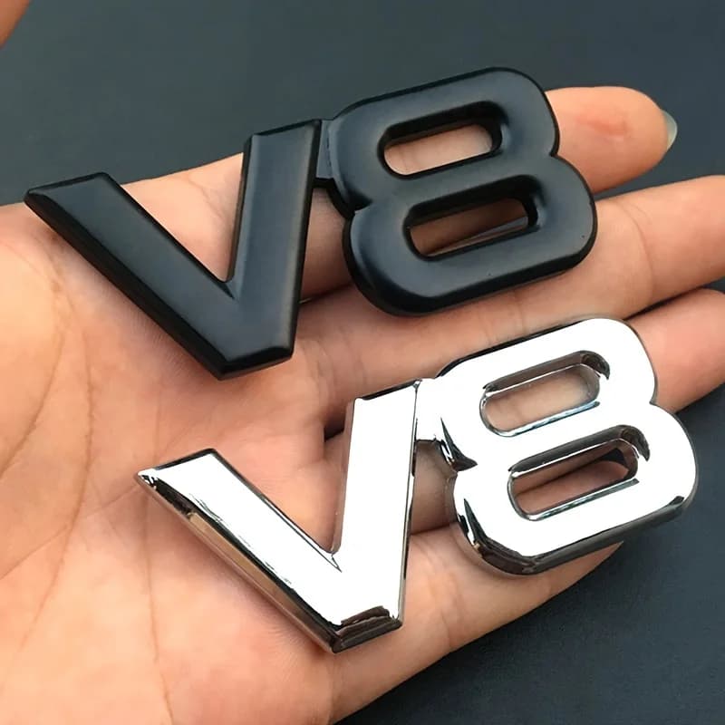 V8 Emblem Metal Sticker Badge Fender For V8 Racing Emblem Auto For Car Motorcycle Truck SUV