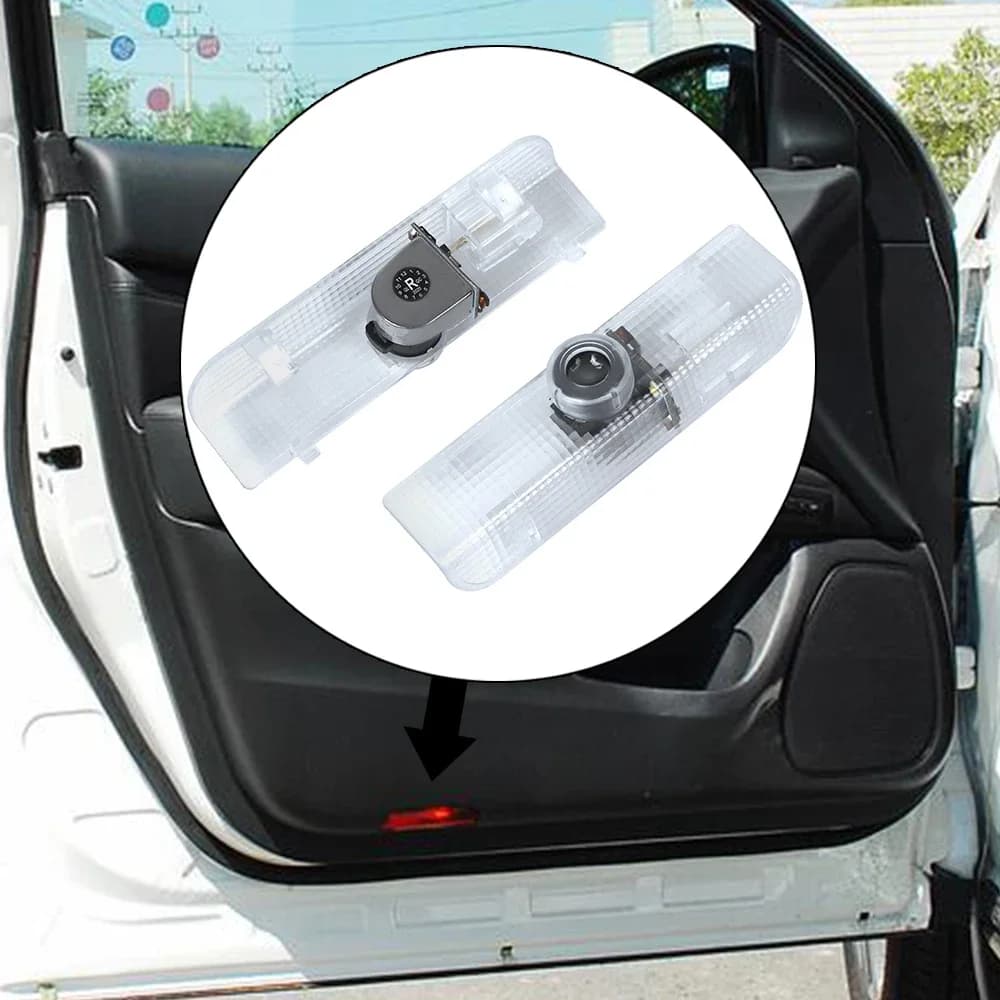 2PCS For N-iss-an Altima Armada Quest Maxima Titan LED Car Door Warning Ghost Shadow Welcome Lamp Logo Projector Light Accessory