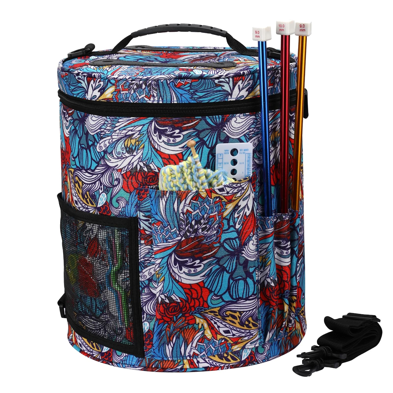 Knitting Tool Storage Bag Yarn Crochet Organizer Tote Bag Large Capacity Portable Oxford DIY Yarn Needles Hooks Storage Bag