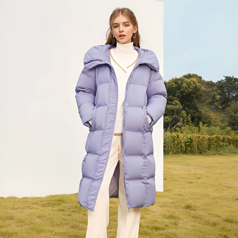 Semir 2023 Hot Long Down Jacket Women Waterproof Hooded Coat Winter New Loose Girls Jacket Multi-Color Thick Windbrake Down Coat