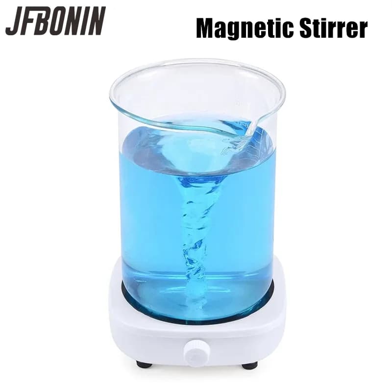 Magnetic Stirrer Mini Lab Stir Mixer Portable Stirrer Plate with Stir Bar 2L 4000RPM for Laboratory