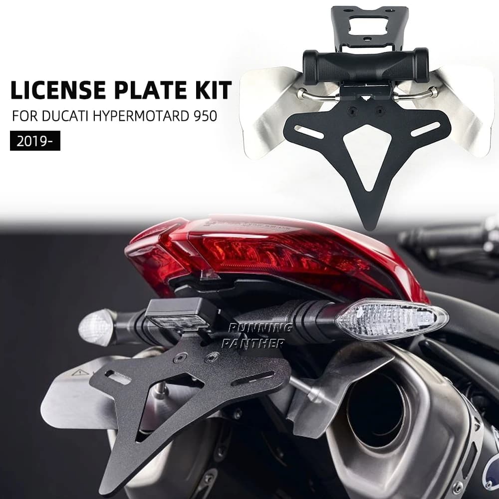 Motorcycle Accessories Rear Short Tail Stock License Plate Holder Tailstock Frame Bracket For Ducati Hypermotard 950 2019-UP
