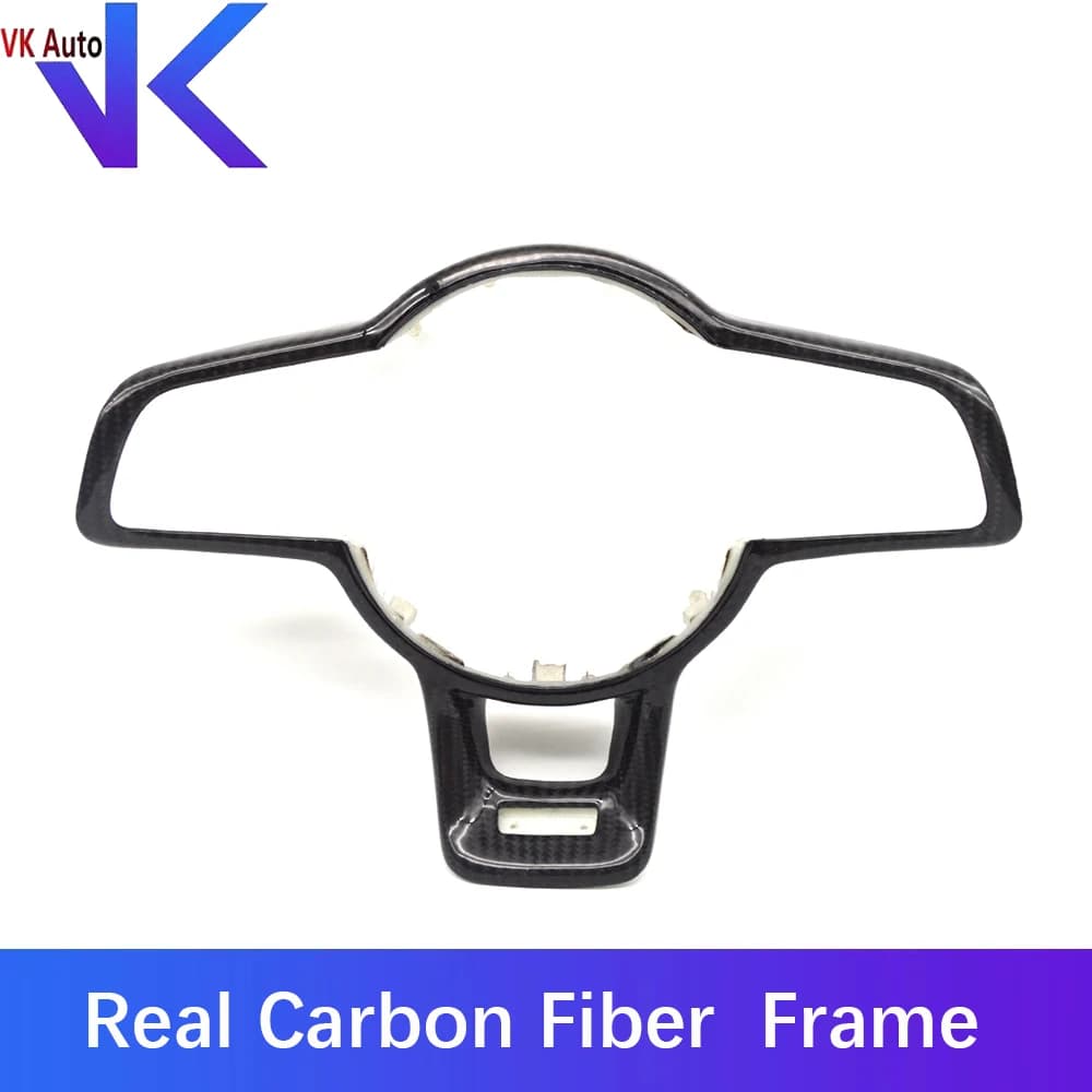 For VW Passat B8 for Golf MK7 for Tiguan Real Carbon Fiber Sports Steering Wheel Button Frame Matte/Golssy Carbon Fiber