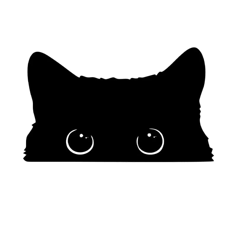 1 piece Hot Car Sticker Accessories Poor Cat Is Stealing with Big Eyes Watch Vinyl Car Styling Cover Waterproof PVC