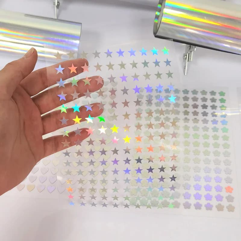 Self Adhesive Laser Engraved Heart Stickers Decorative Paper