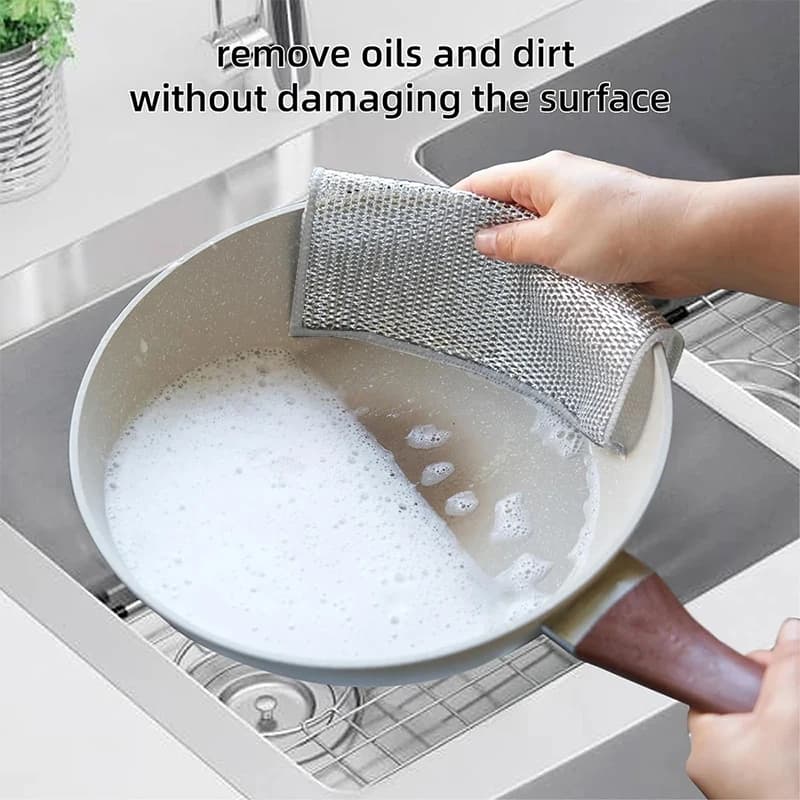 5/10/20 magic cleaning cloth, metal wire cloth, kitchen sink, dishwashing cloth, towel cleaning tool